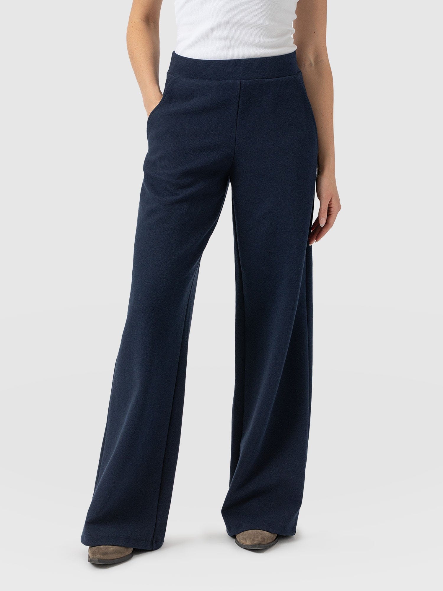 Keller Wide Leg Pant - Navy Twill